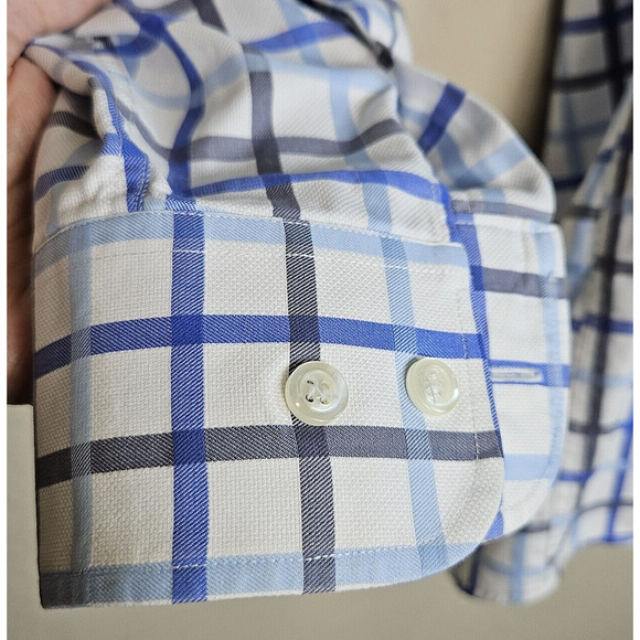 J. McLaughlin Supreme 100s Cotton 2-Ply Tartan Button Down Shirt Size Large - Picture 4 of 7